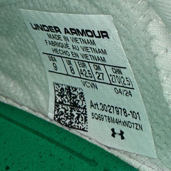 Under Armour Blur Smoke 2.0 MC Suede Mens Size 9 Football Cleats White NEW - Picture 8 of 9